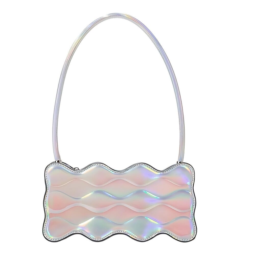 7206 Trendy Shoulder Bags , Wave Purse Fashion Handbag Girls Chic Style